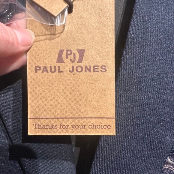 NWT PJ Paul Jones Size Large Blazer Sportcoat Black Pocket Square Office Work - Picture 12 of 15